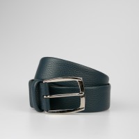 Ремень синий кожаный