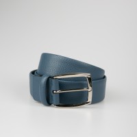Ремінь блакитний шкіряний  