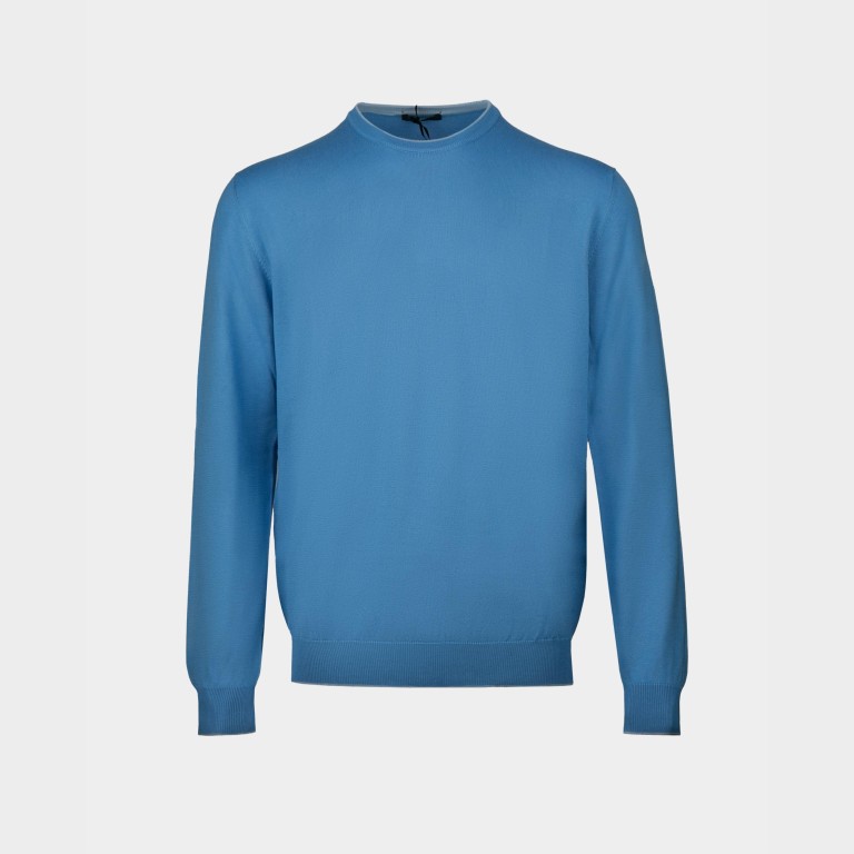 Блакитний чоловічий джемпер