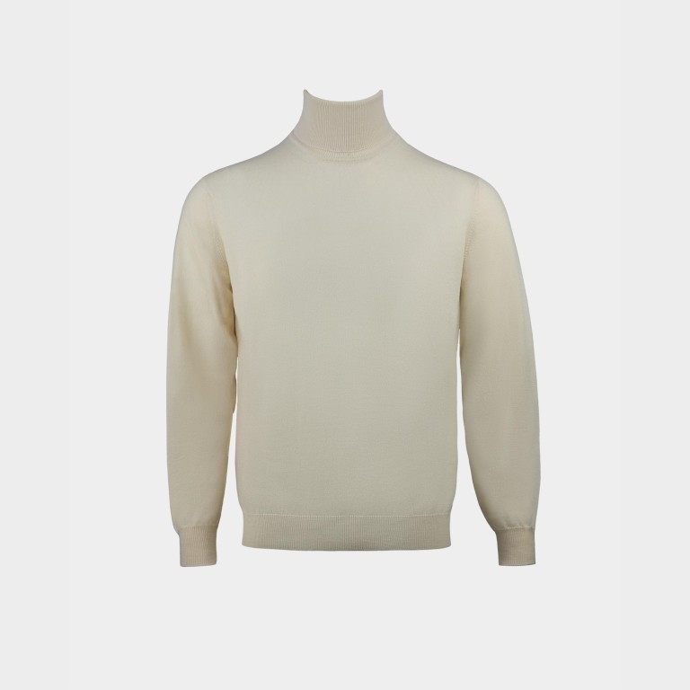 Молочний чоловічий гольф