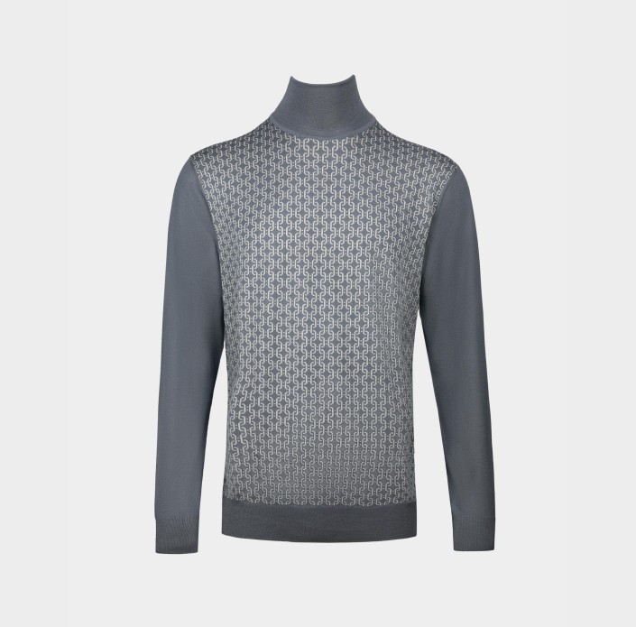 Сірий чоловічий гольф