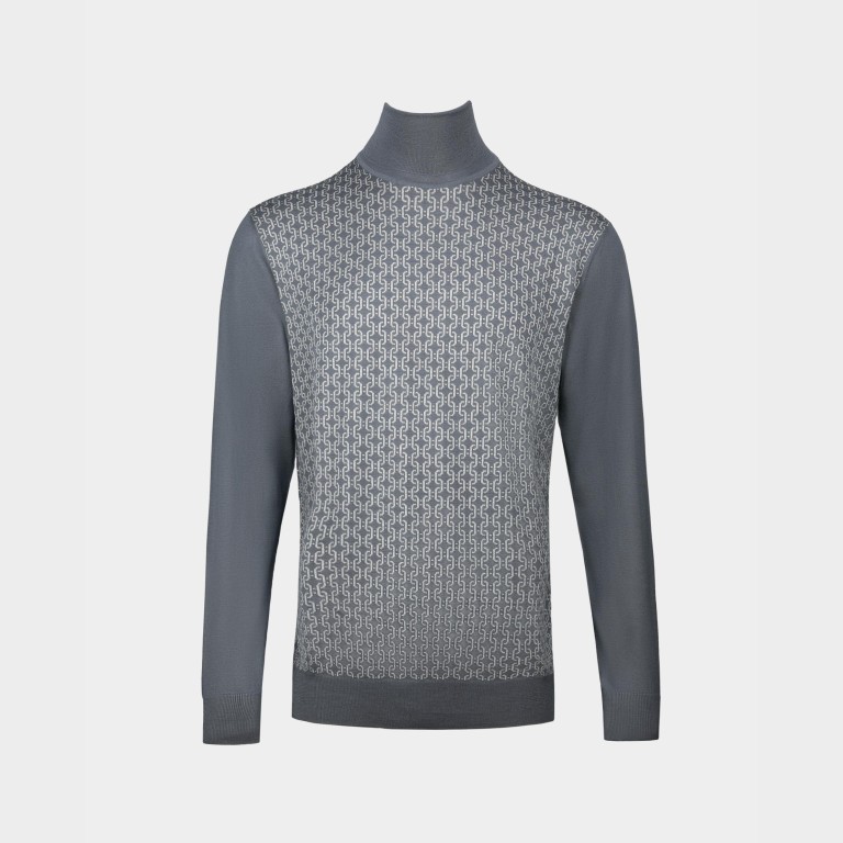 Сірий чоловічий гольф