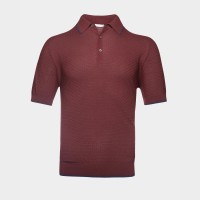 Трикотаж летний на пуговицах бордовый Трикотаж летний на пуговицах бордовый