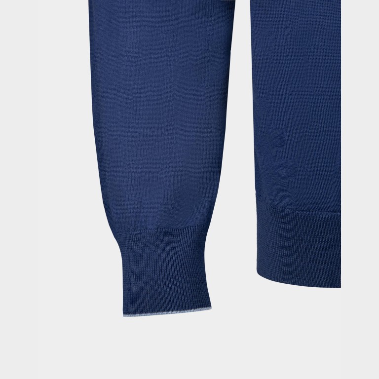 Синє чоловіче поло светр