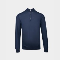 Синій чоловічий светр на блискавці