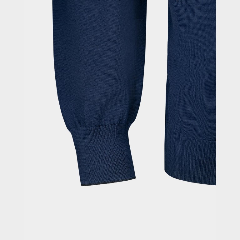 Синій чоловічий светр на блискавці