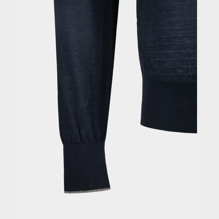 Синій чоловічий светр на блискавці