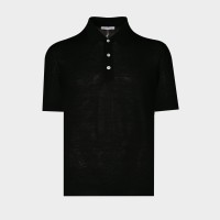 Трикотаж черный на пуговицах Трикотаж черный на пуговицах