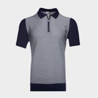 Трикотаж літній на блискавці блакитний з шовку Трикотаж літній на блискавці блакитний з шовку