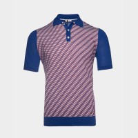 Трикотаж літній на ґудзиках синій Трикотаж літній на ґудзиках синій