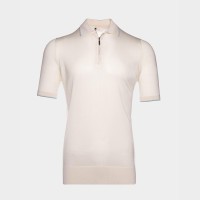 Трикотаж летний белый с шелком на молнии