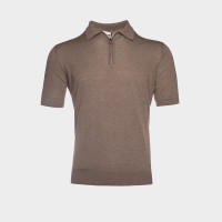 Трикотаж летний на молнии бежевый